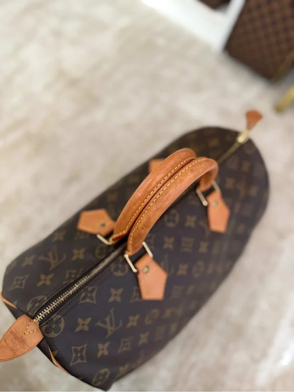 Louis Vuitton Monogram Duffel Bag in Brown and Tan